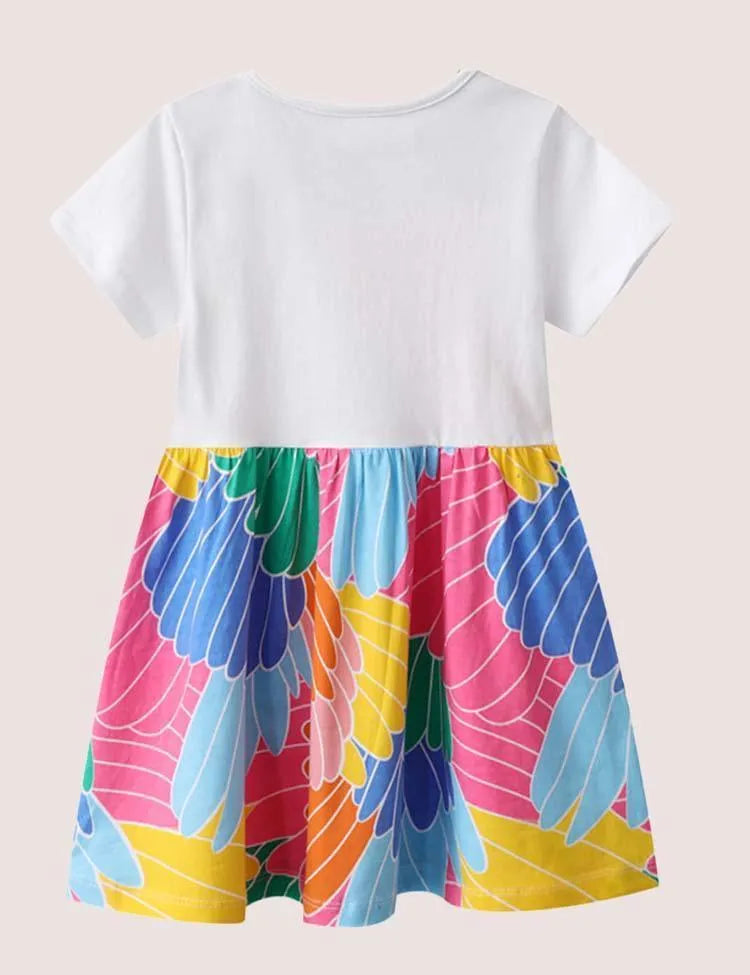 Rainbow Parrot Dress - Mini Taylor