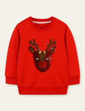 Elk sweatshirt met lovertjes