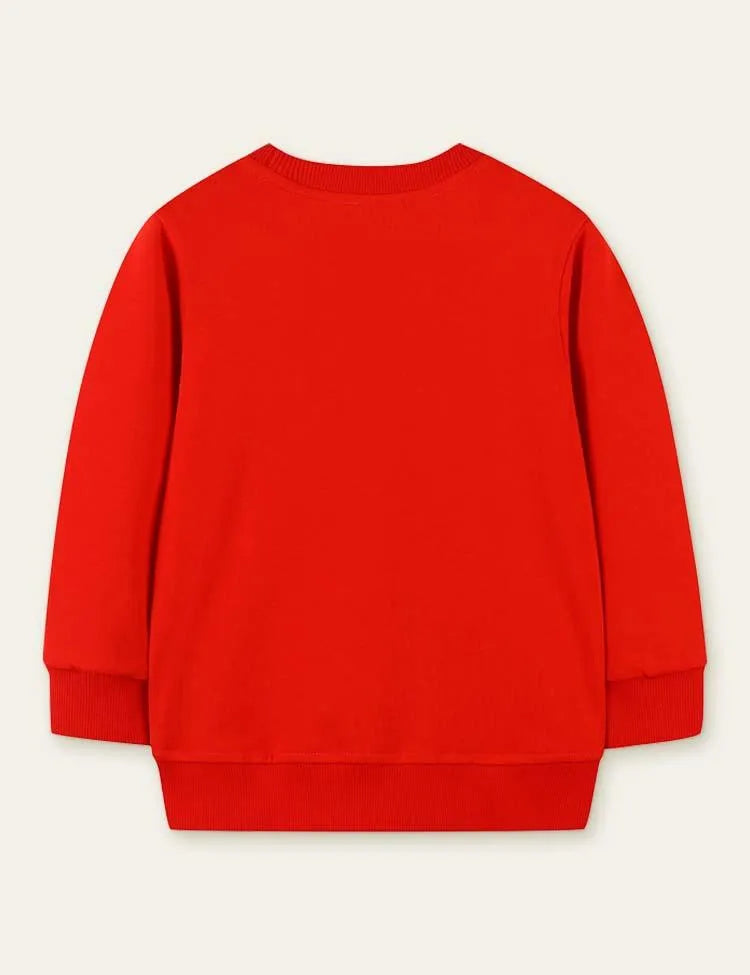 Sequined Elk Sweatshirt - Mini Taylor