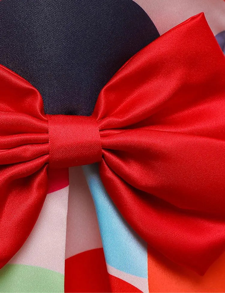 Sleeveless Polka Dot Printed Party Dress - Mini Taylor