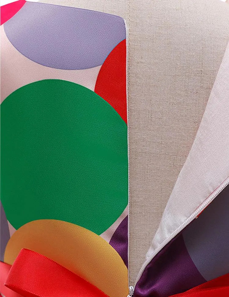 Sleeveless Polka Dot Printed Party Dress - Mini Taylor