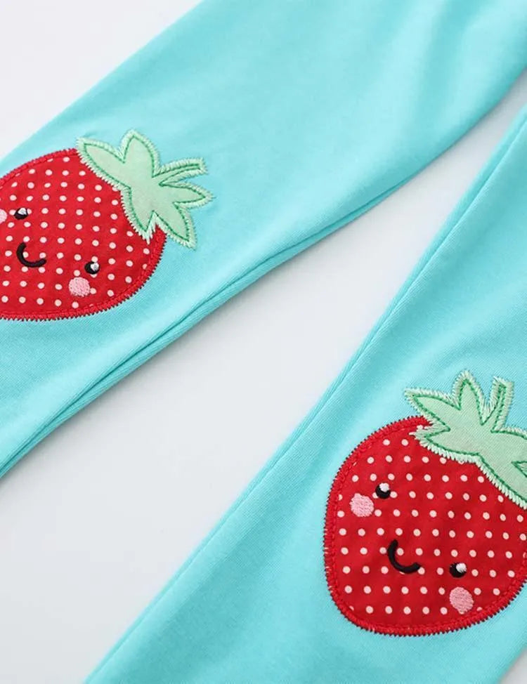 Strawberry Appliqué Leggings - Mini Taylor