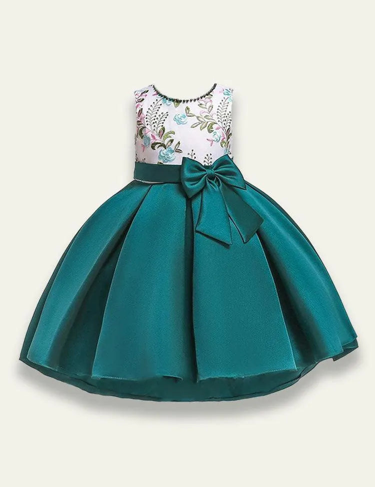Tail Embroidered Bow Party Dress - Mini Taylor