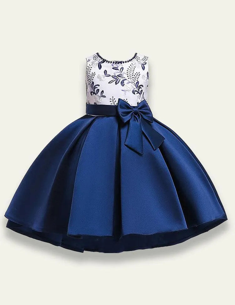 Tail Embroidered Bow Party Dress - Mini Taylor