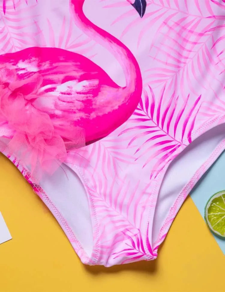 Three-Dimensional Flamingo Swimsuit - Mini Taylor