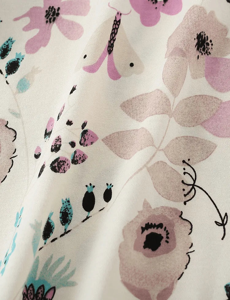 Vintage Flower Printed Long Sleeve T-shirt - Mini Taylor