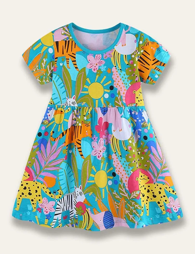 Cartoon Animal Print Dress - Mini Taylor