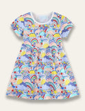 Cartoon Weather Print Dress - Mini Taylor