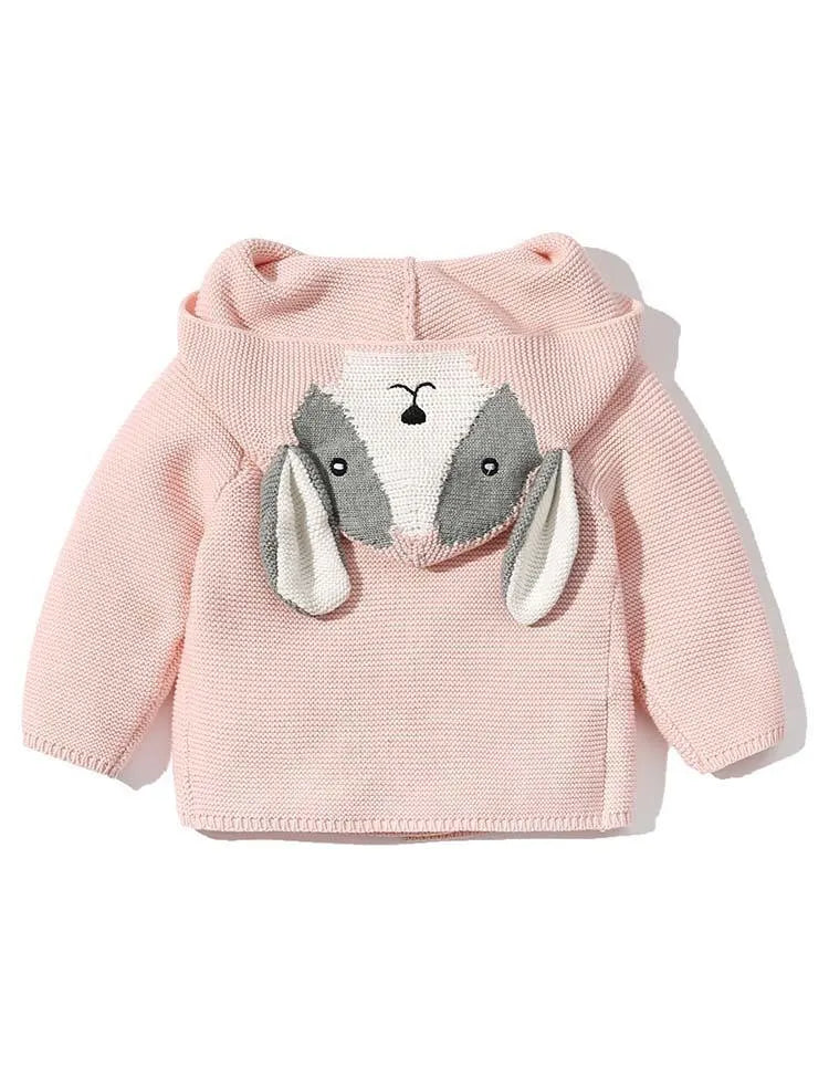 Animal-Shaped Knitted Hooded Jacket - Mini Taylor