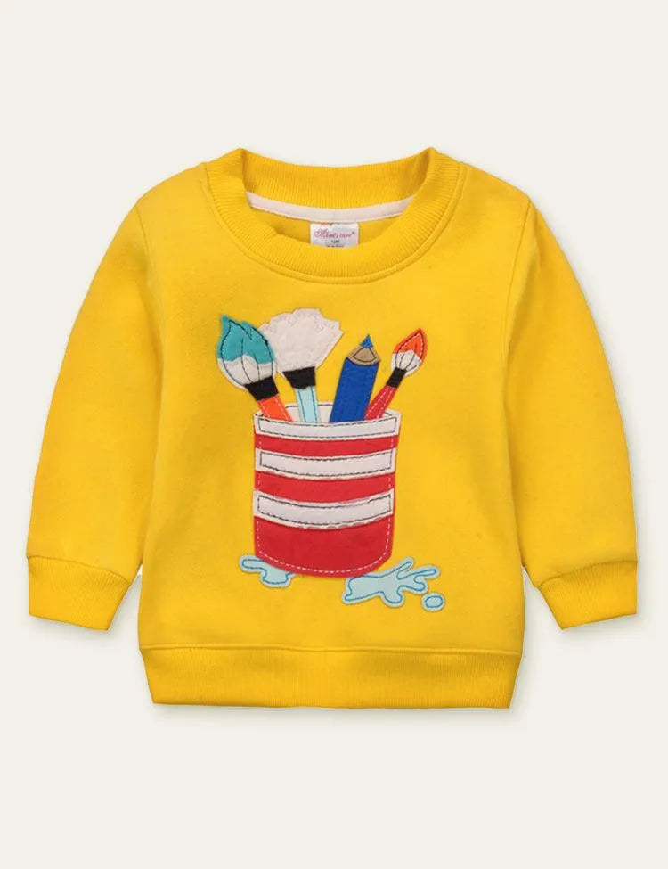 Animal Unicorn Appliqué Embroidered Sweatshirt - Mini Taylor