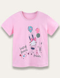 Balloon Bunny Print T-Shirt