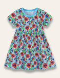 Bright Floral Print Dress