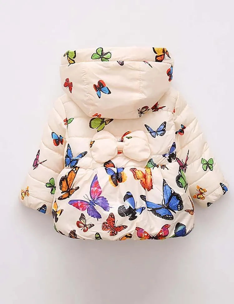 Butterfly Printing Clothes Cotton-Padded Jacket - Mini Taylor