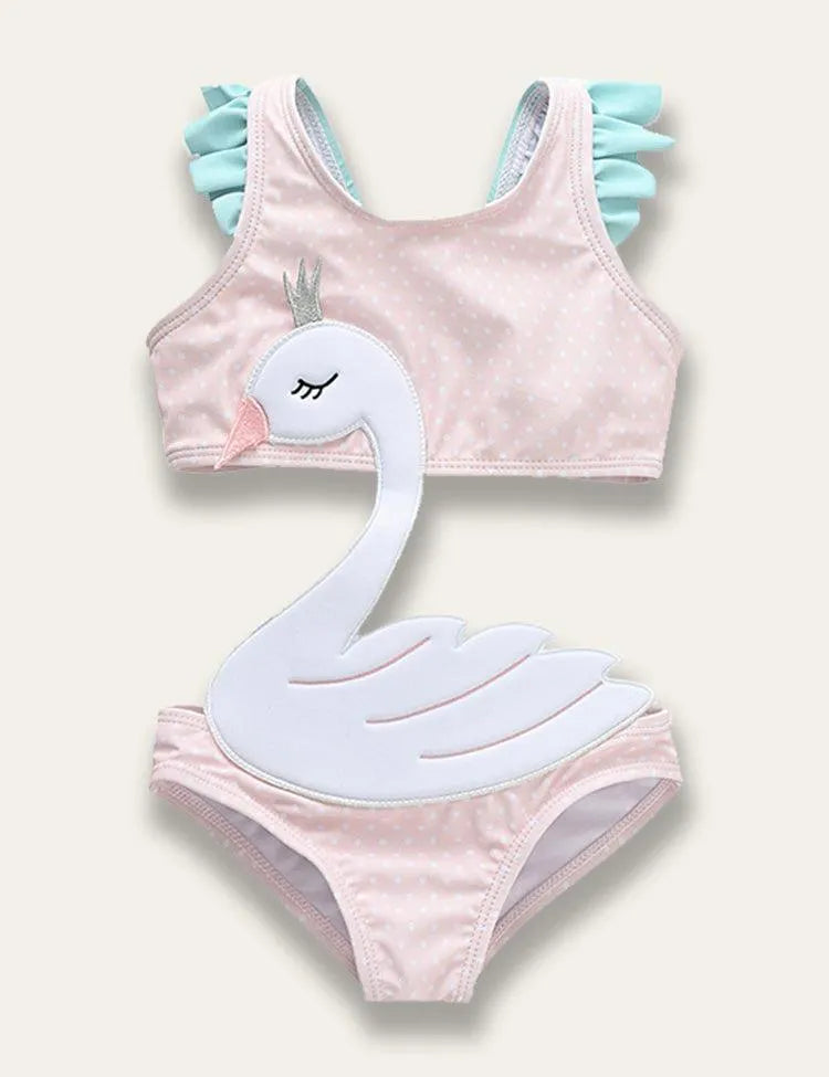 Cartoon Appliqué One Piece Swimsuit - Mini Taylor