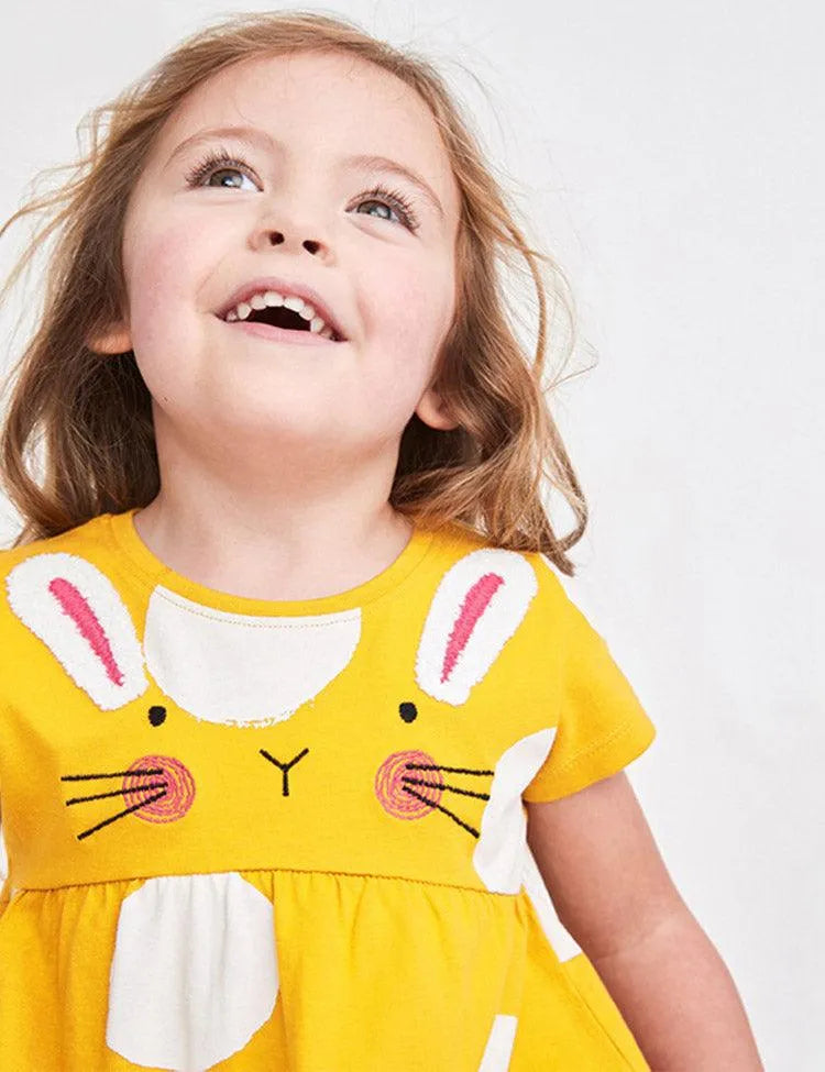 Cute Bunny Embroidered Dress - Mini Taylor
