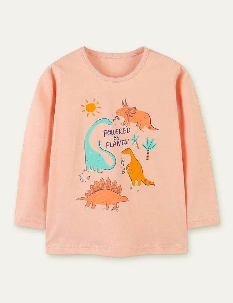 Dinosaur Friends Printed Long Sleeve T-shirt - Mini Taylor