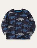 Dinosaur Printed Long-Sleeved T-shirt - Mini Taylor