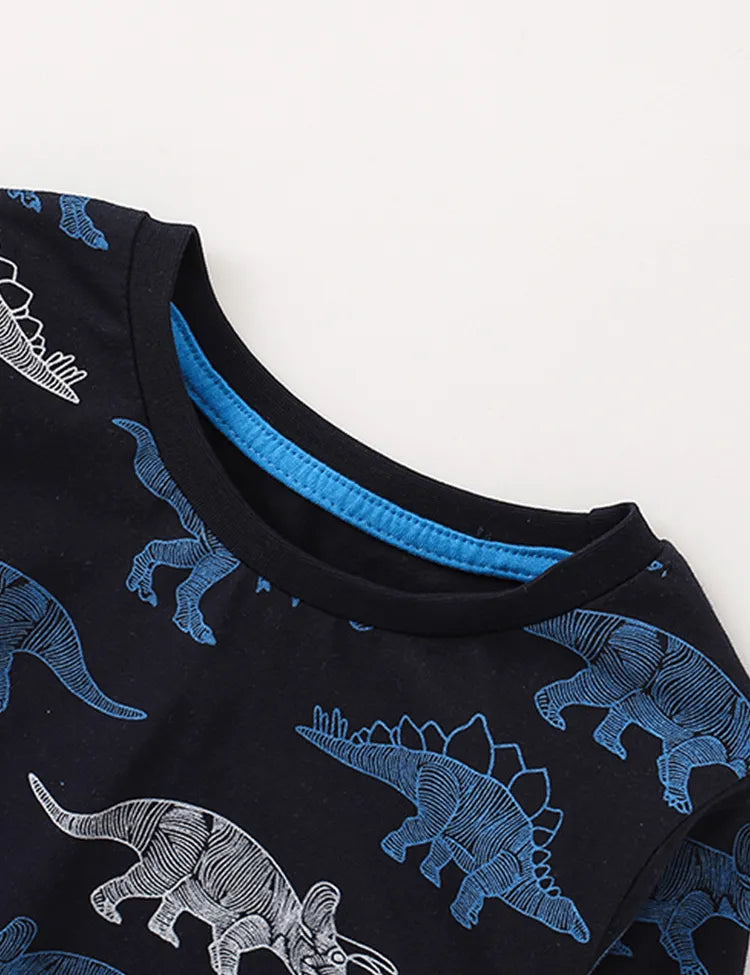 Dinosaur Printed Long-Sleeved T-shirt - Mini Taylor