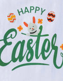 Easter Cartoon Bunny Tulle T-Shirt+Bunny Printed Strap Dress - Mini Taylor