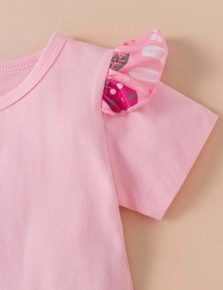 Easter Cartoon Bunny Tulle T-Shirt+Bunny Printed Strap Dress - Mini Taylor