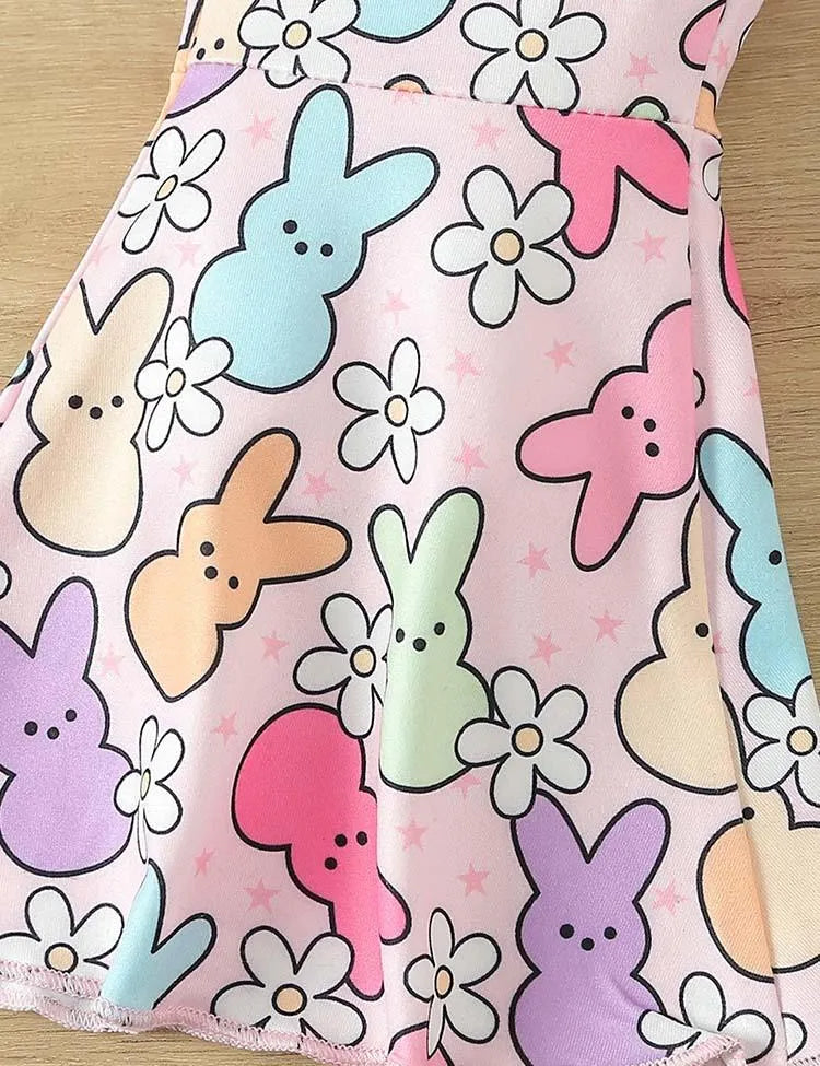 Easter Letter Printed T-Shirt+Bunny Flared Pants - Mini Taylor