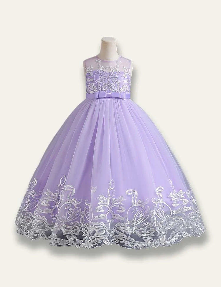Elegant Princess Floral Tulle Party Dress - Mini Taylor