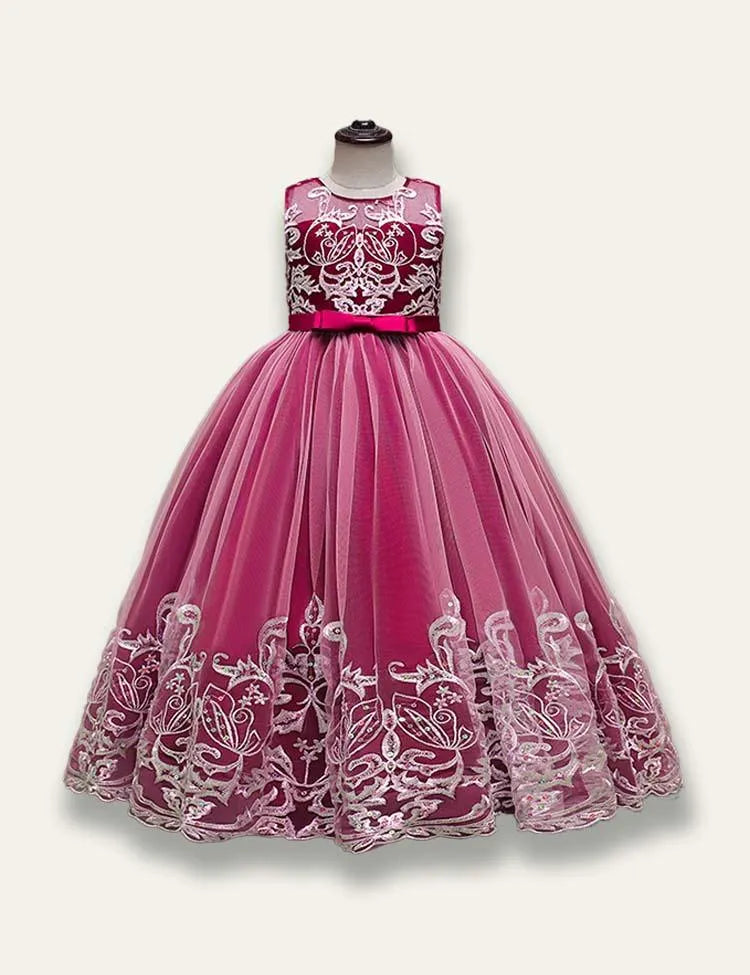 Elegant Princess Floral Tulle Party Dress - Mini Taylor