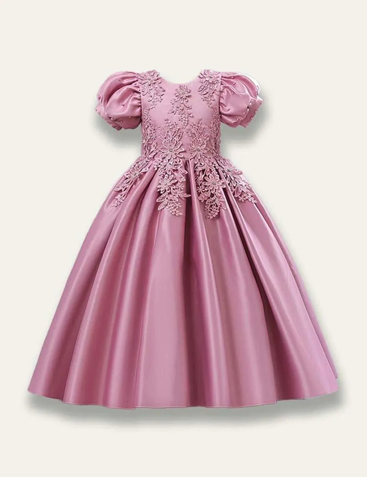 Floral Solid Princess Party Dress - Mini Taylor