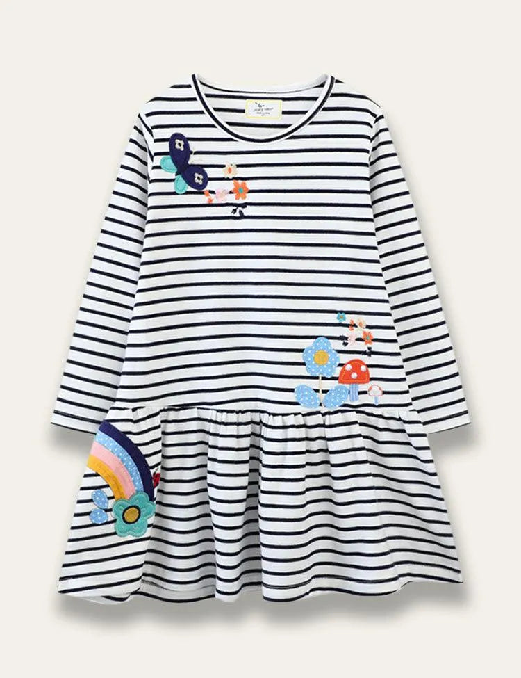 Forest Butterfly Appliqué Dress - Mini Taylor
