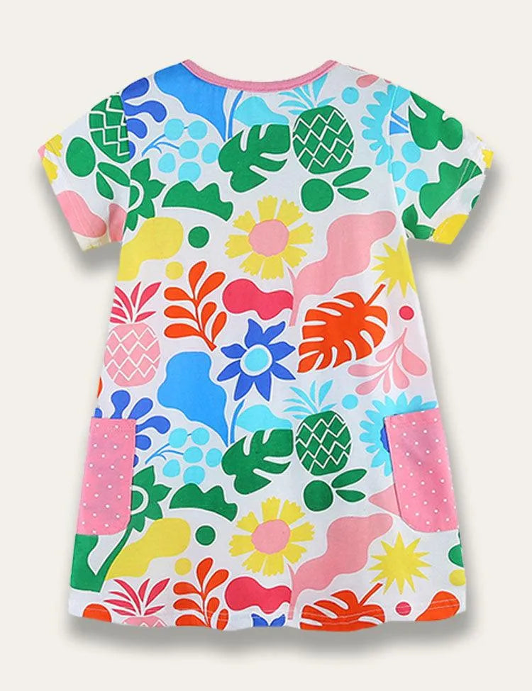Fresh Cartoon Print Dress - Mini Taylor
