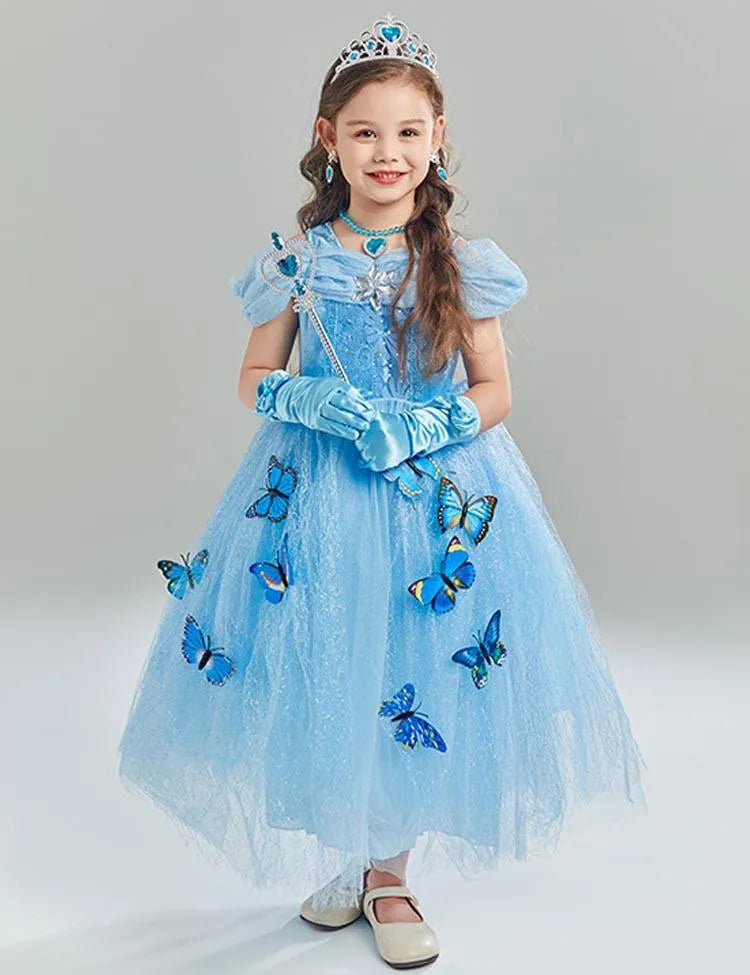 Frozen Elsa Princess Butterfly Mesh Dress - Mini Taylor