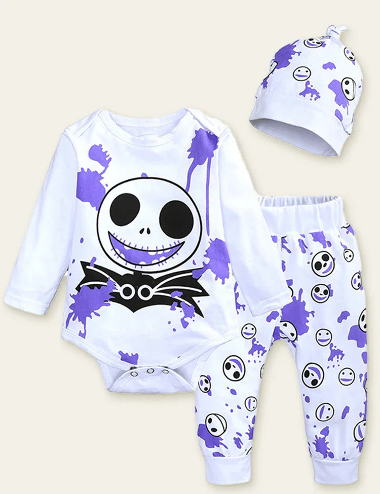 Halloween Monster Printed Romper - Mini Berni