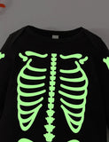 Halloween Skull Printed Luminous Romper - Mini Berni