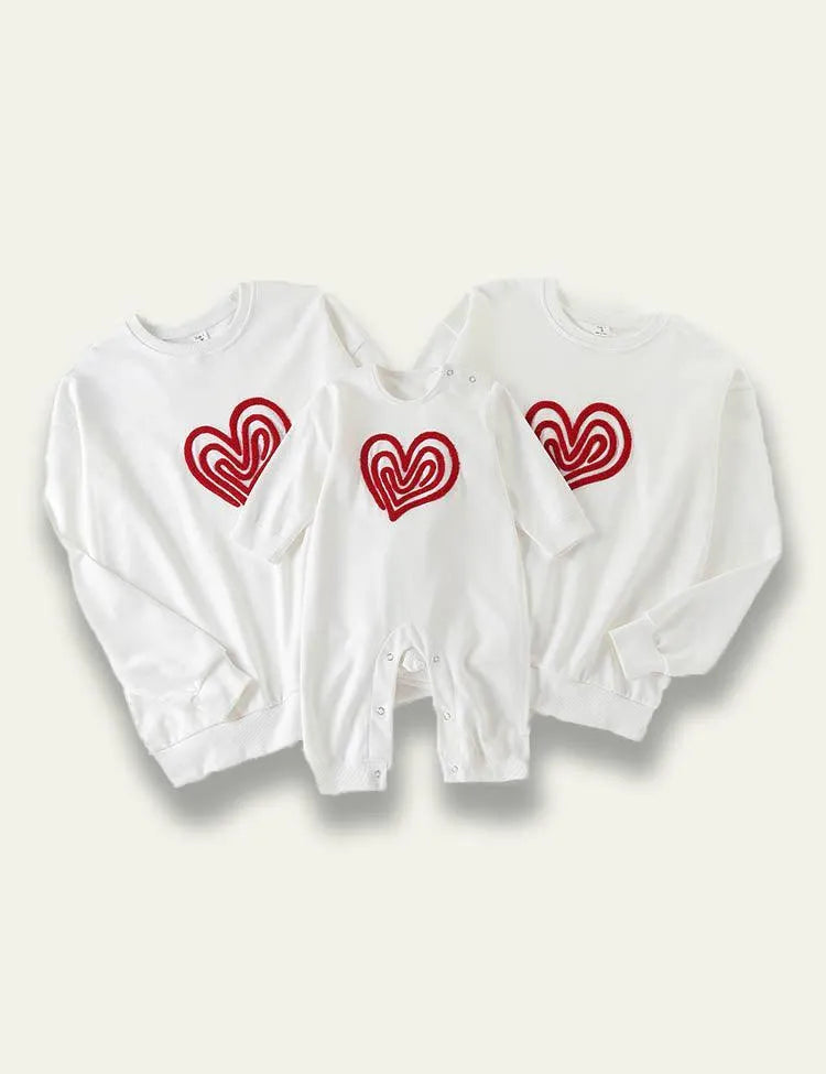 Heart Printed Family Matching Sweatshirt - Mini Taylor