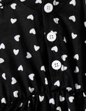 Heart Printed Lace Strap Dress - Mini Taylor