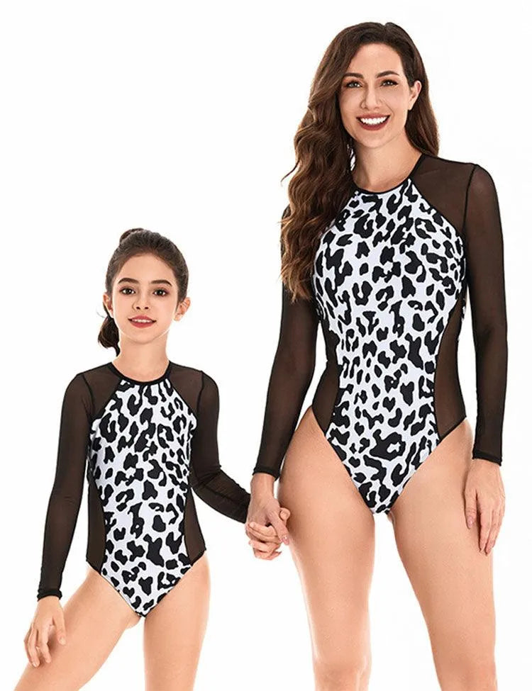 Leopard Backless Family Matching Swim Suit - Mini Taylor