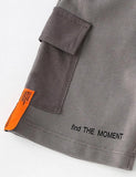Letter Printed Pocket Shorts - Mini Taylor