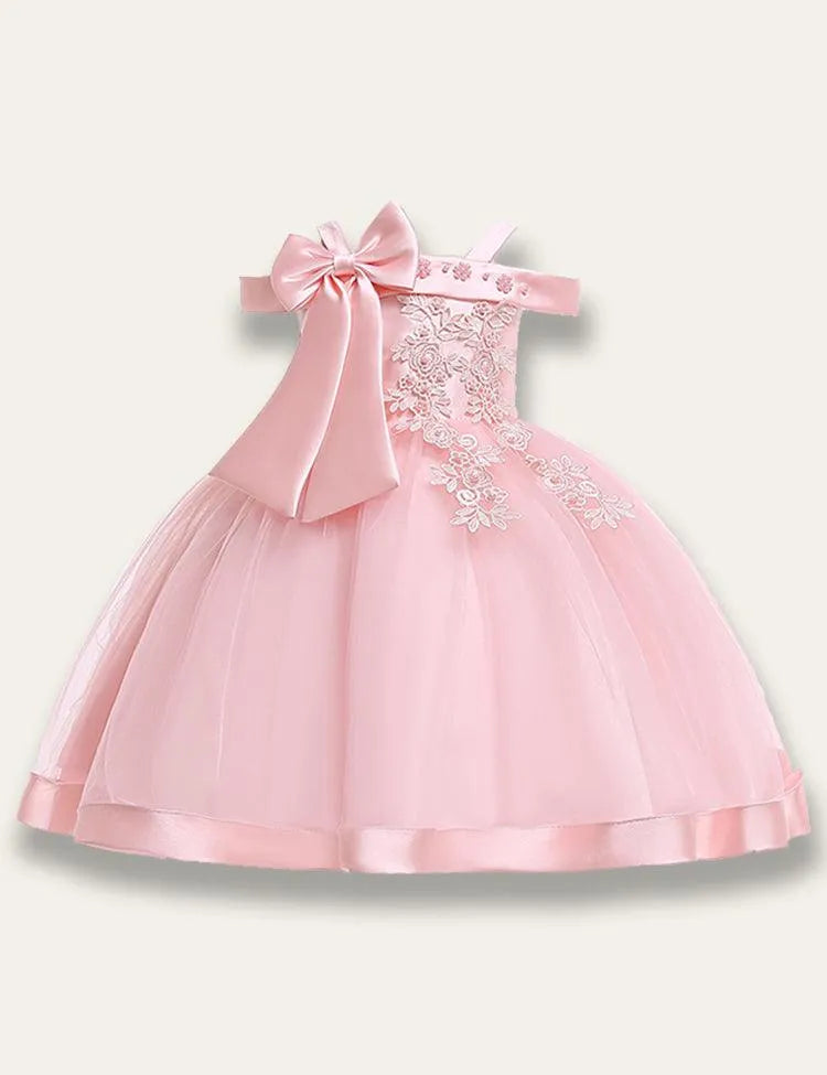 One-shoulder Bow Tulle Dress - Mini Taylor