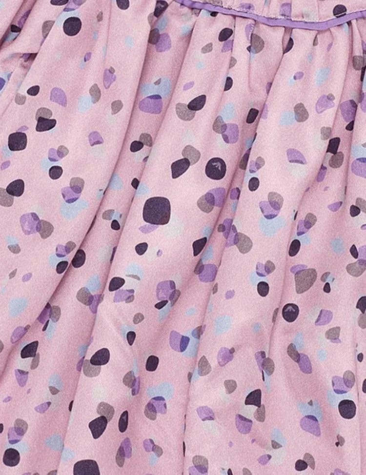 Polka Dot Printed Long-Sleeved Dress - Mini Taylor