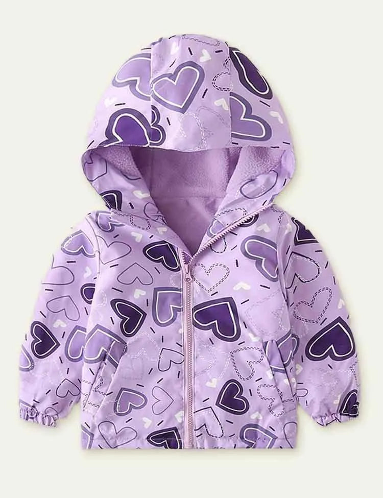 Printed Polar Fleece Shell Jacket - Mini Taylor
