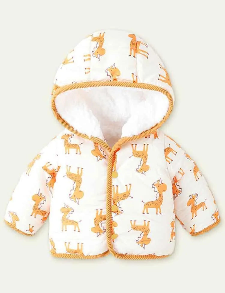 Printing plus Velvet Cotton-Padded Jacket - Mini Taylor