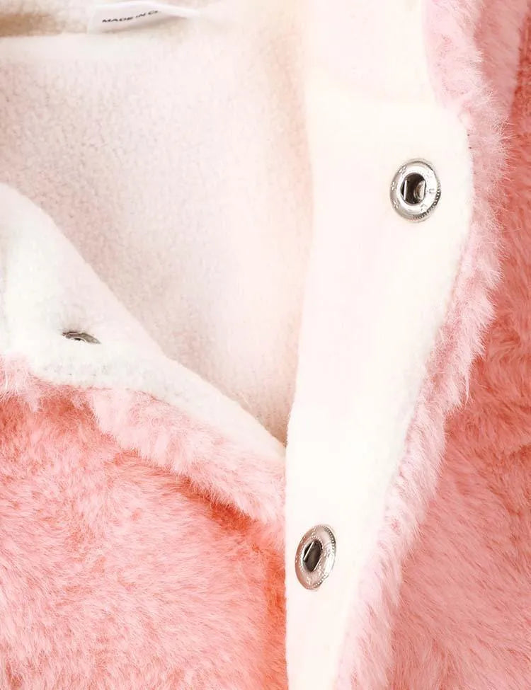 Rabbit Embroidery Fleece Hooded Jacket - Mini Taylor