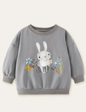 Konijn bedrukt sweatshirt met lange mouwen
