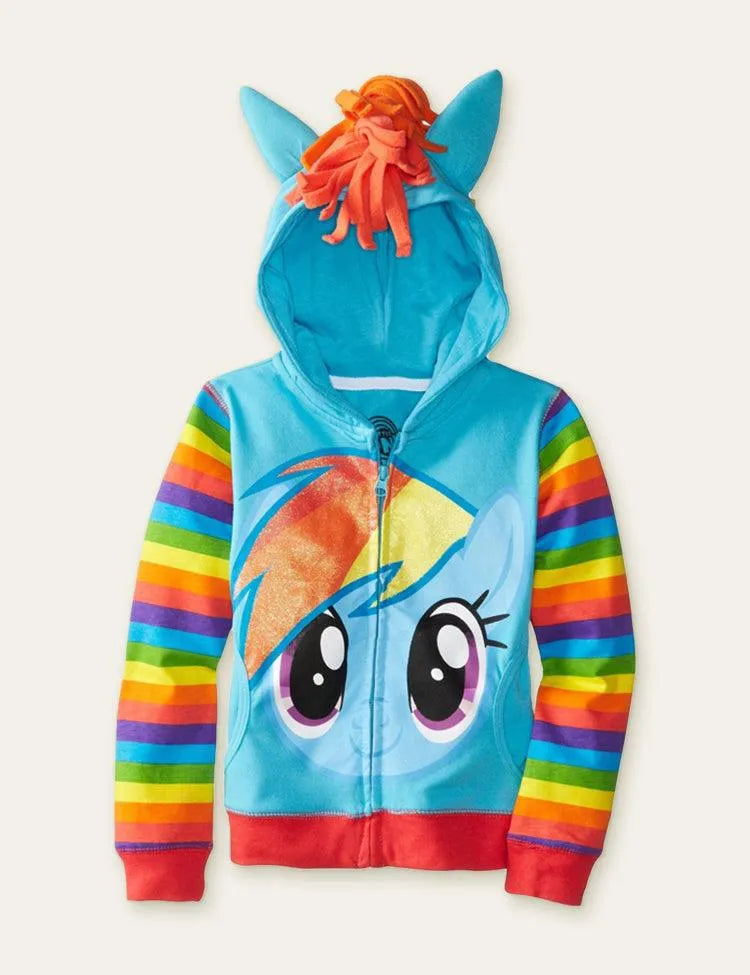 Rainbow Unicorn Wings Hooded Zip Jacket - Mini Taylor