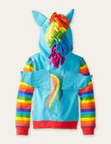 Rainbow Unicorn Wings Hooded Zip Jacket - Mini Taylor