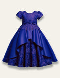 Satin Embroidered Princess Party Dress - Mini Taylor
