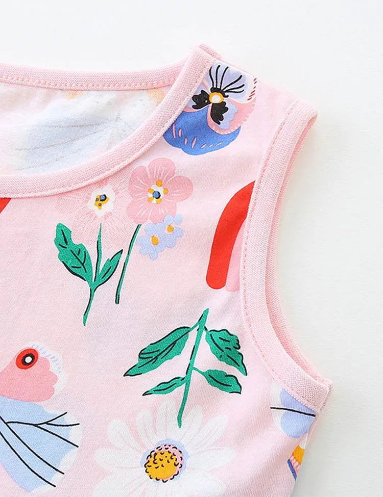 Sleeveless Cartoon Print Dress - Mini Taylor