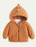 Solid Color Velvet Padded Coated Jacket - Mini Taylor