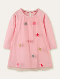 Star Embroidered Mesh Dress