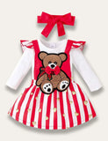 Valentine's Day Bunny Appliqué Two-piece Dress - Mini Taylor